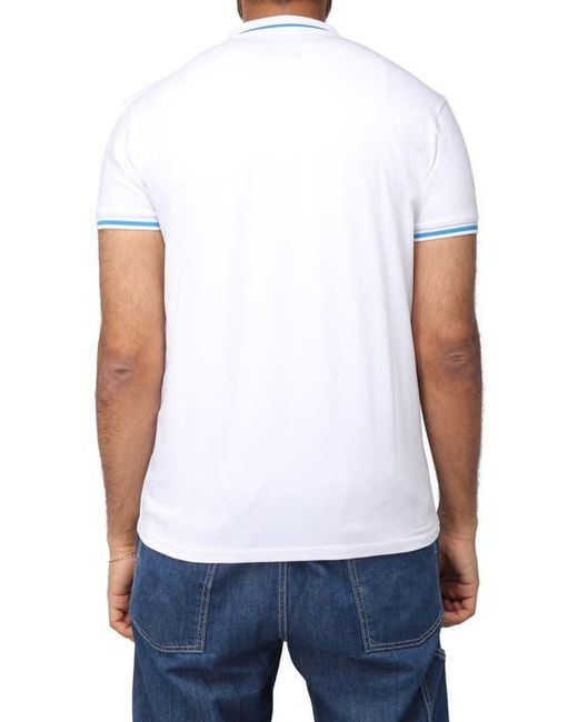 Xray Jeans White Pipe Trim Knit Polo for men