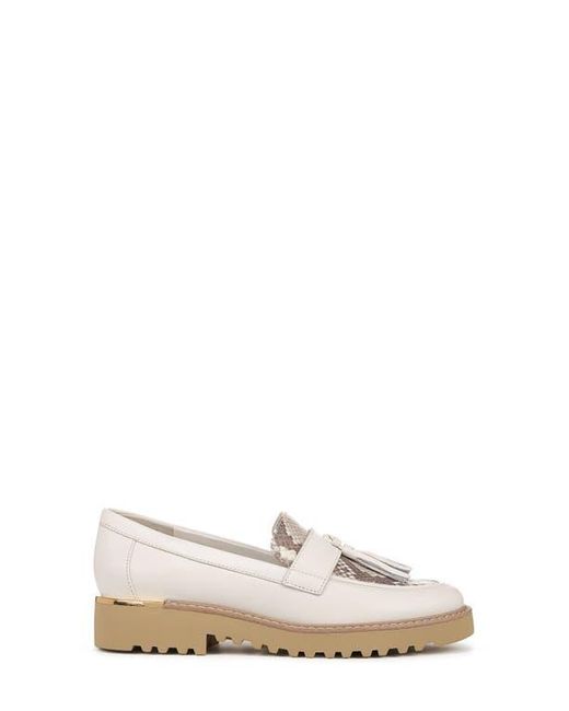 Franco Sarto White Carolynn Tassel Loafer