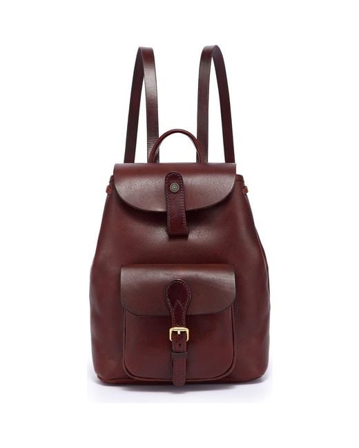 Old Trend Red Isla Small Leather Backpack