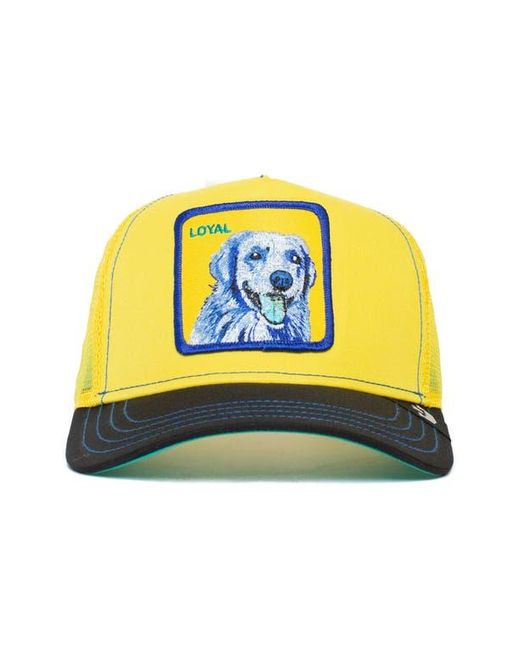 Goorin Bros Yellow Doggy Trip Patch Trucker Hat for men