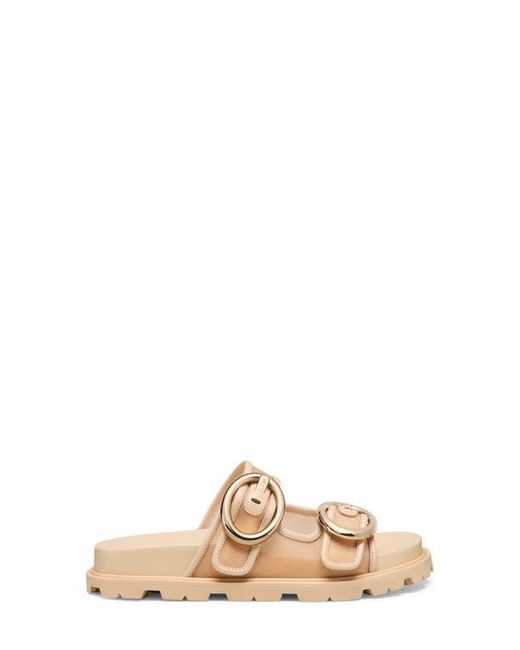 Stuart Weitzman Natural Benni Two-Strap Sandal