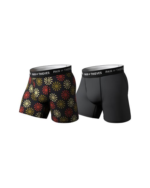 Pair of Thieves Black Solar Rotations 2-pack Boxer Briefs for men