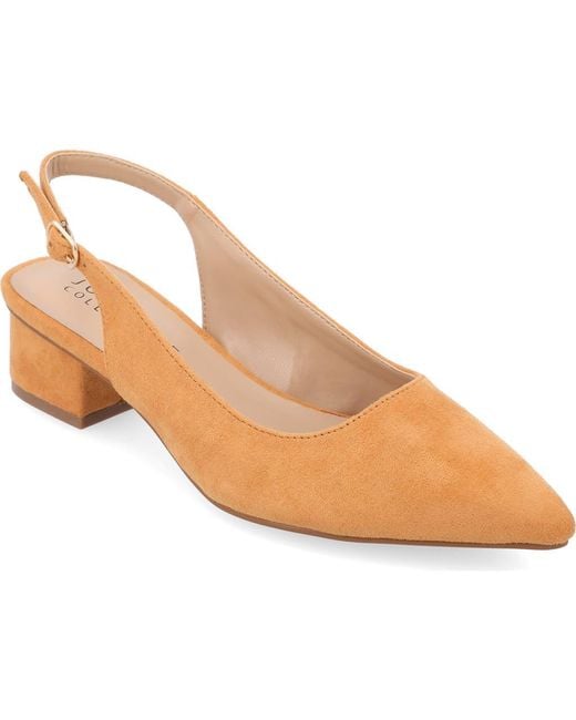 Journee Collection Metallic Sylvia Slingback Pump