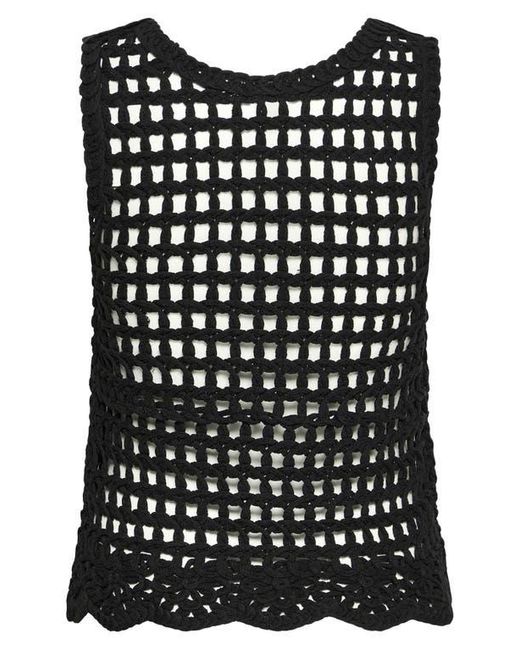 Ichi Black Knit Top