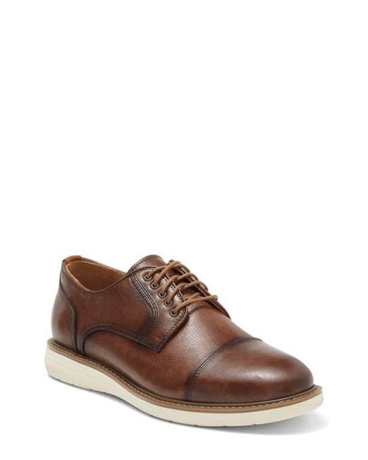Warfield & Grand Brown Orbit Cap Toe Derby for men