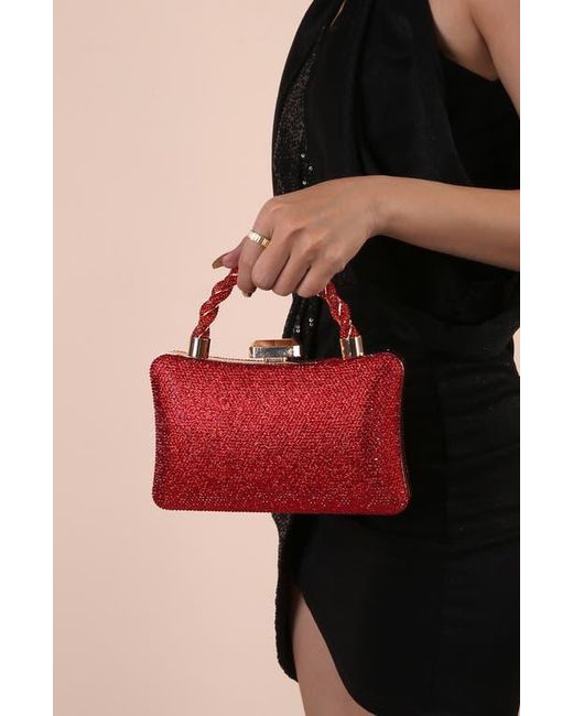 BERNESS Red Rhinestone Clutch