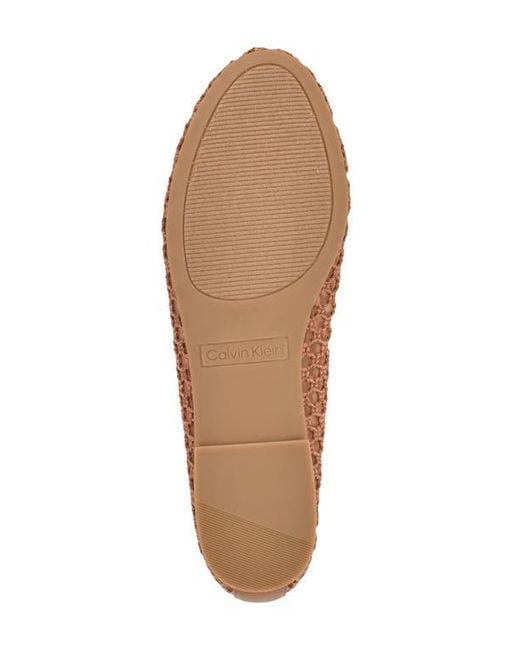 Calvin Klein Brown Delicate Mesh Ballet Flat