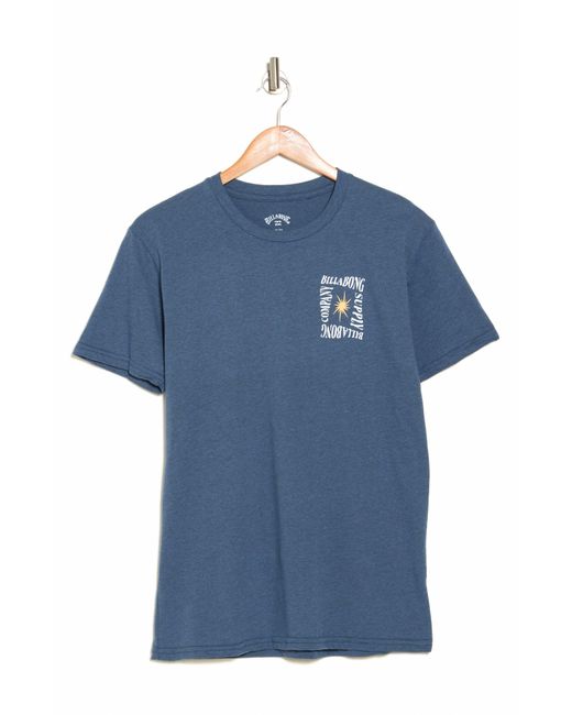 Billabong Blue Popped Graphic T-shirt for men