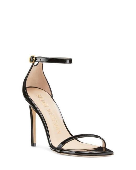 Stuart Weitzman Black Nudistcurve Ankle Strap Sandal