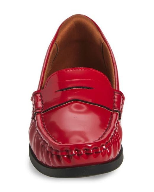 Marc Joseph New York Red Brightwater Ave Patent Penny Loafer