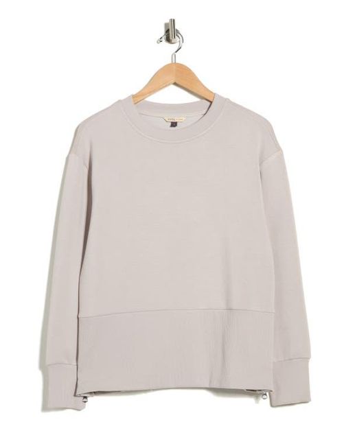 NYDJ Natural Scuba Fleece Crewneck Sweatshirt