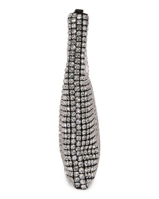 BERNESS White Rhinestone Rectangular Clutch