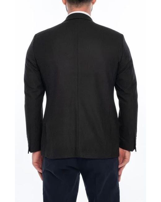 VELLAPAIS Black Solid Sport Coat for men