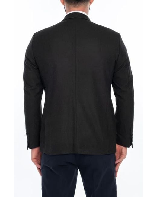 VELLAPAIS Black Solid Sport Coat for men