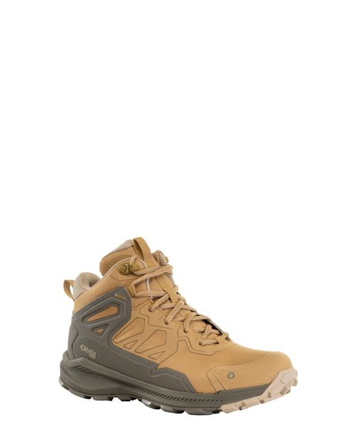 Oboz Brown Katabatic Mid B-dry Waterproof Hiking Sneaker