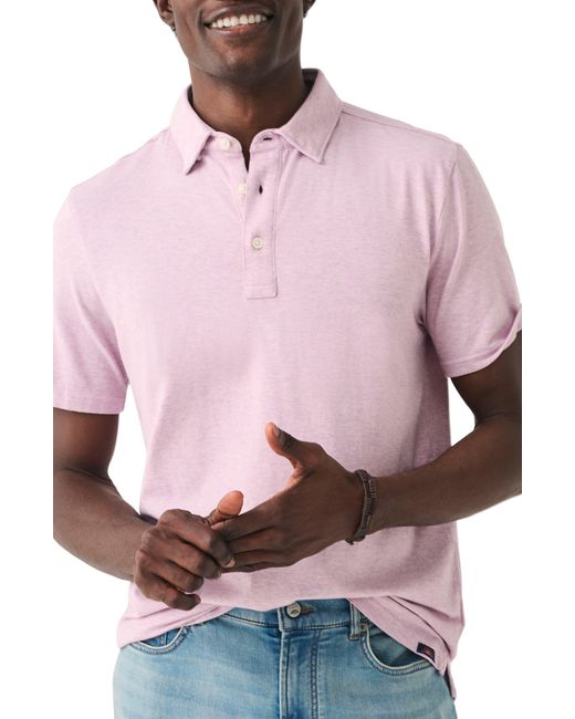 Faherty Brand Pink Movement Polo Shirt for men