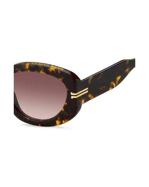 Marc Jacobs Brown 56Mm Gradient Rectangular Sunglasses