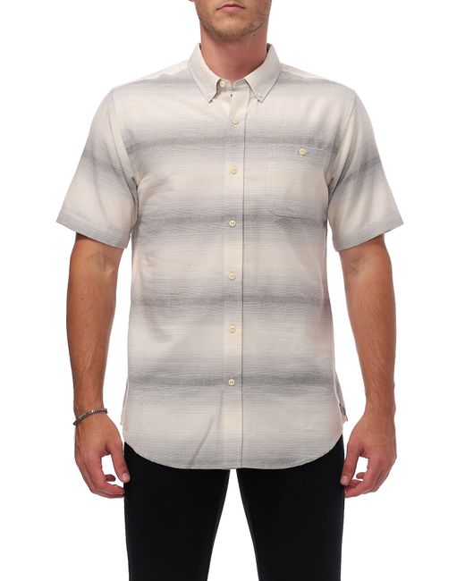 Ezekiel Gray Deck Short Sleeve Cotton Button-up Shirt for men