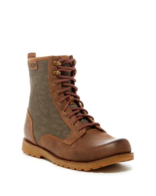 UGG Brown Montgomery Nubuck Lace-up Boot for men