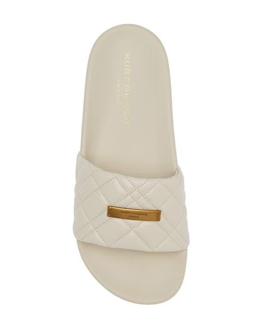 Kurt Geiger White Brixton Slide Sandal