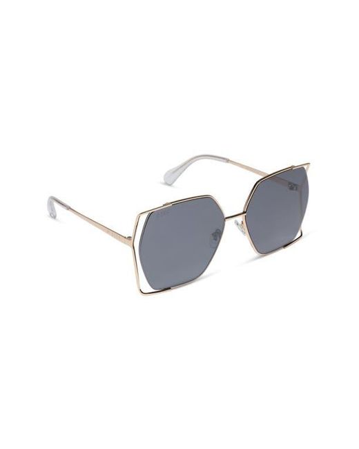 DIFF Blue 61Mm Dawn Geometric Sunglasses