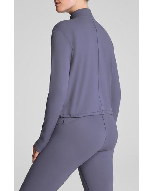 Spanx Purple Brushed Full Zip Jacket