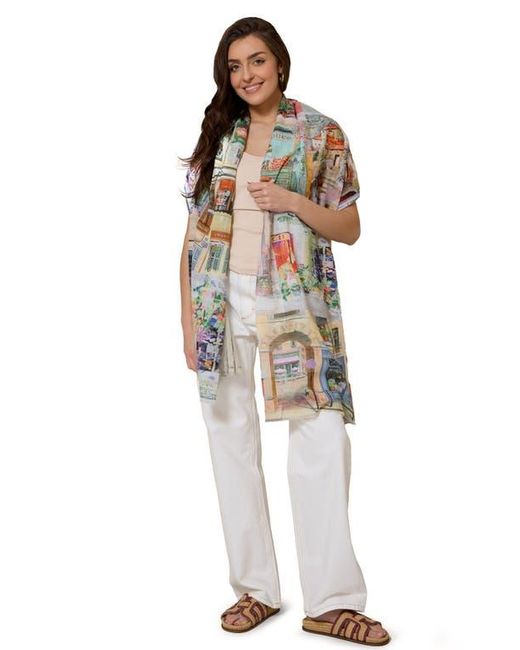 Saachi Multicolor Spring Print Scarf