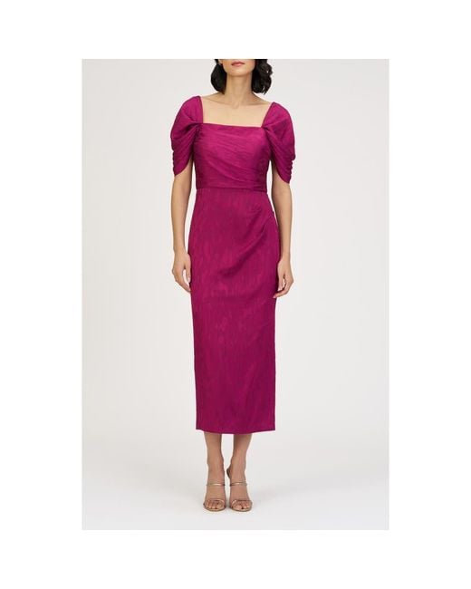 cocktail dress for js JS Collections Two-Tone Lace Embroidery Cocktail Dress Black/ VANILLA