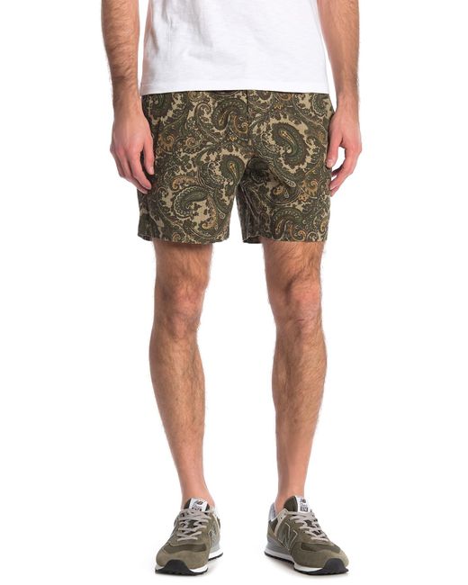 J.Crew Green Wallace & Barnes Military Dock Short In Paisley Ripstop Cotton for men