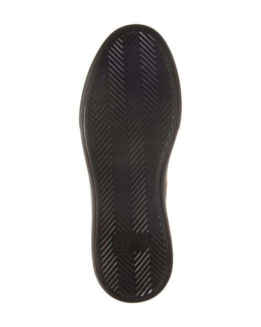 Bally Black Marell Snakeskin Embossed Leather Sneaker for men