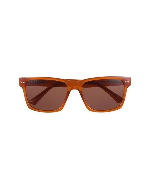 DIFF Brown Marco 56Mm Square Sunglasses for men