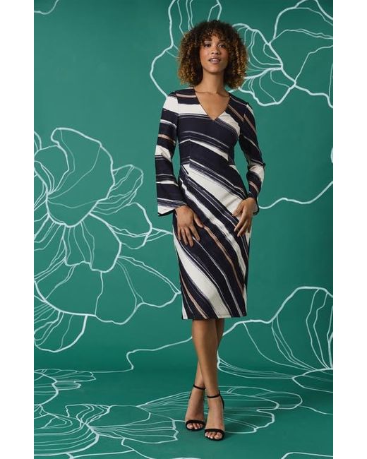 Black sheath dress with bell sleeves sale