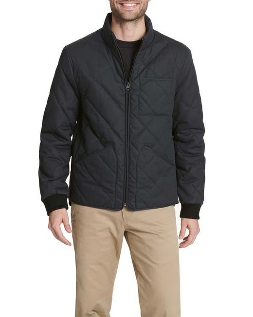 Dockers Diamond Quilted Cotton Jacket in Black for Men Lyst