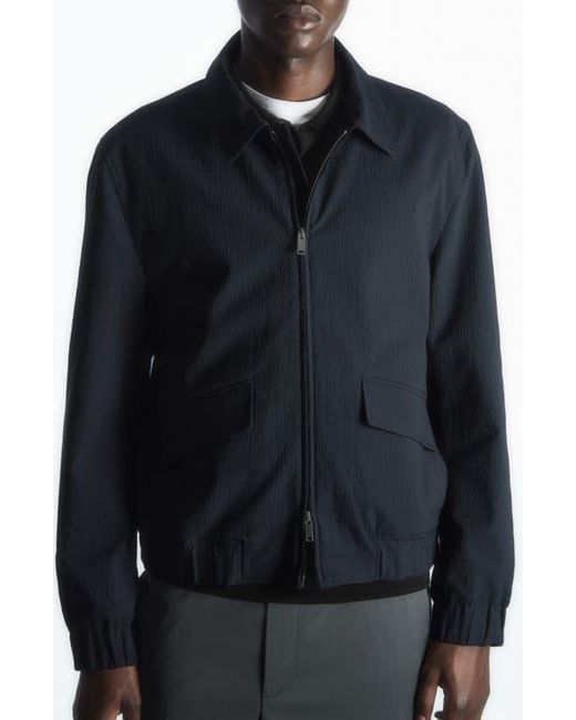 COS Black Quail Seersucker Jacket for men