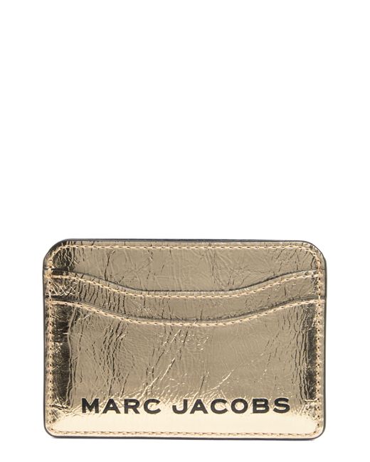 Marc Jacobs New Metallic Leather Card Case in Gray Lyst