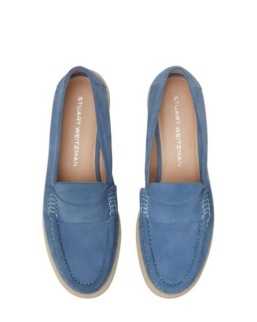 Stuart Weitzman Blue Blake Loafer