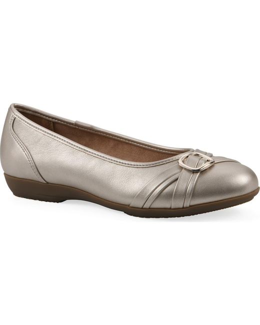 White Mountain Gray Calming Buckle Strap Flat