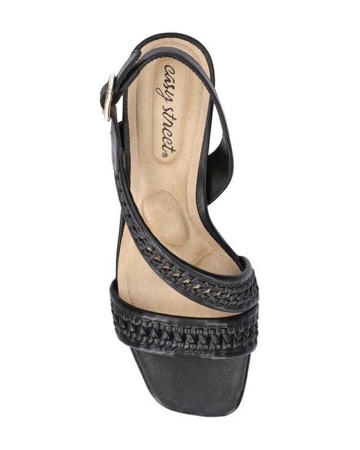 Easy Street Black Rowan Half D'Orsay Sandal