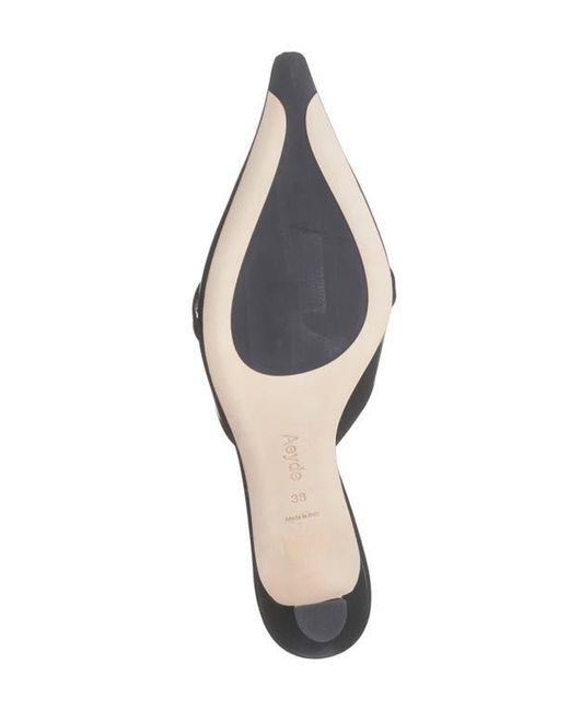 Aeyde Black Iita Pointed Toe Mule