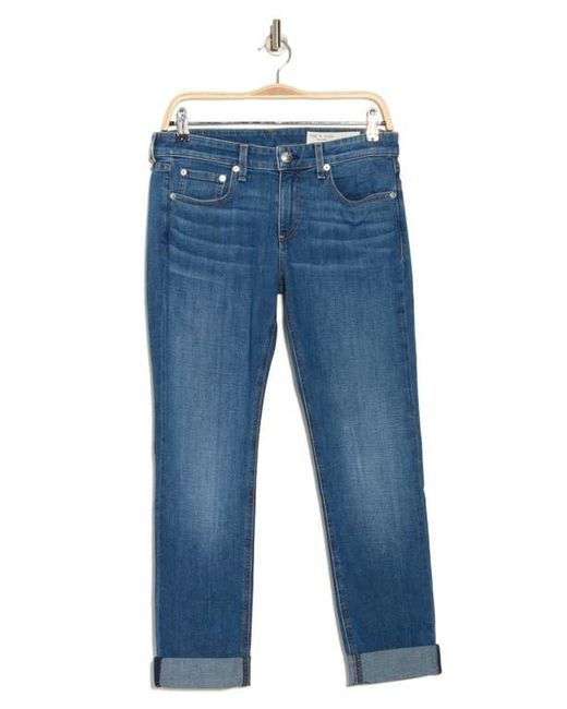 Rag & Bone Blue Dre Low Rise Slim Boyfriend Jeans