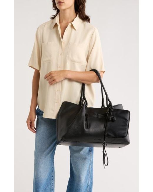 Steve Madden Black Dougie Tote Bag
