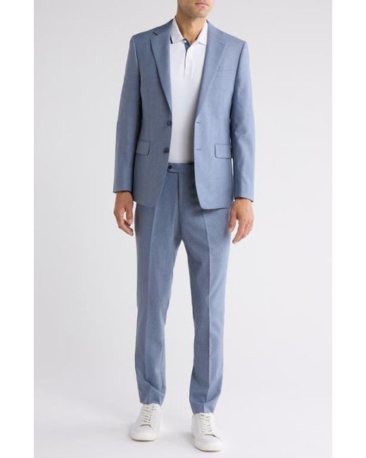 Original Penguin Blue Wool Blend Suit for men
