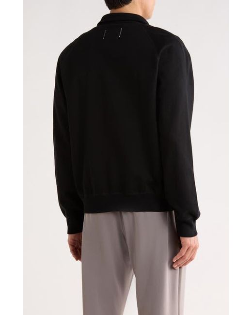 Reigning Champ Black Standard Midweight Terry Half Zip Pullover for men