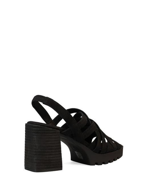 Eileen Fisher Black Tally Strappy Slingback Platform Sandal