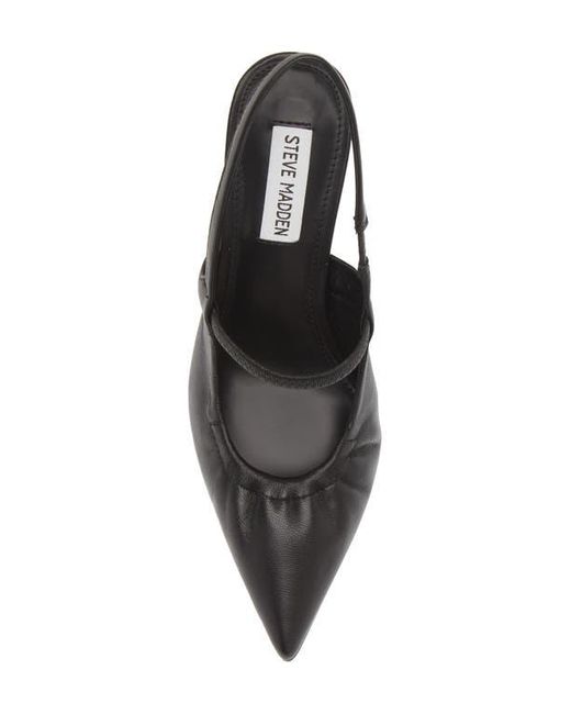 Steve Madden Black Slingback Pointed-Toe Pumps