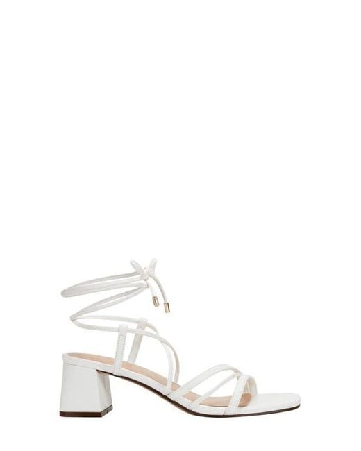 Unisa Metallic Faux Leather Block Heel Sandal