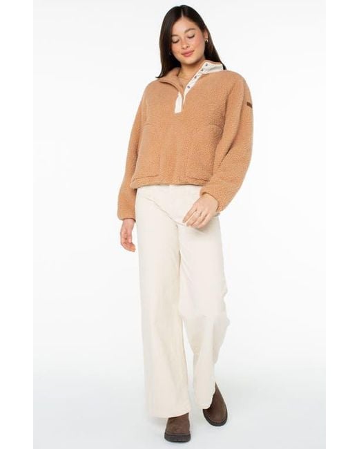 Roxy White Kipsie Fleece Pullover