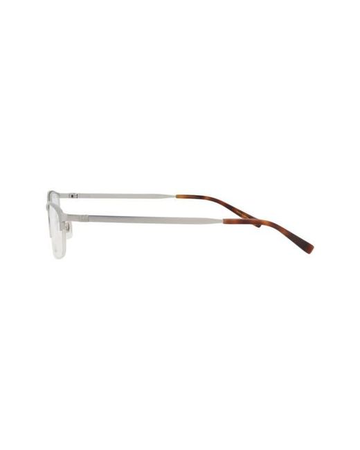 Dunhill Metallic 52Mm Half Rim Rectangular Optical Glasses for men