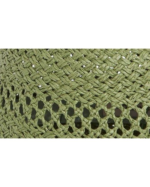 BCBGeneration Green Straw Bucket Hat
