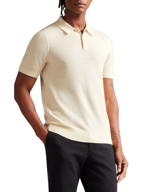 Ted Baker Natural Imago Textured Polo for men